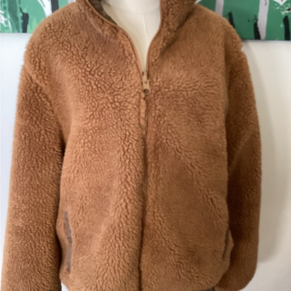 021 NWT Zyia Camel Sierra fleece reversible jacket size XL - Picture 5 of 7